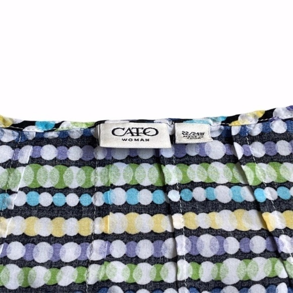 Cato Plus Size Multi-Colored Could Shoulder Blouse - Picture 5 of 8
